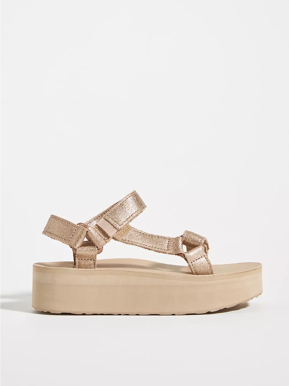 Teva Flatform Universal Leather Platform Sandals Metallic Women's 8